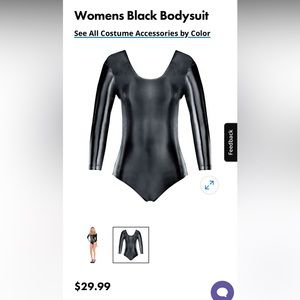Womens black costume bodysuit